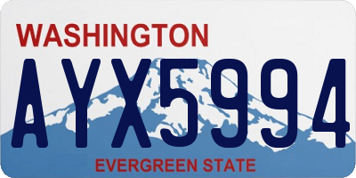 WA license plate AYX5994