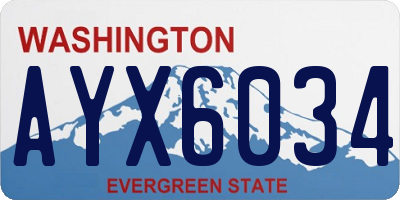 WA license plate AYX6034