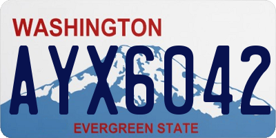 WA license plate AYX6042