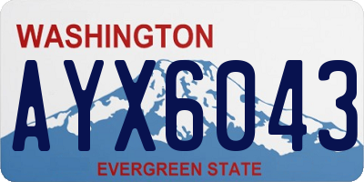 WA license plate AYX6043