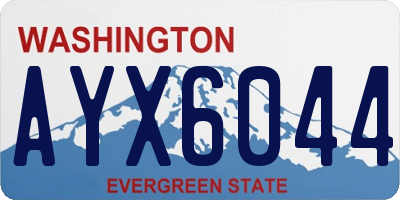 WA license plate AYX6044