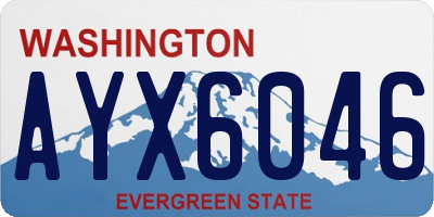 WA license plate AYX6046