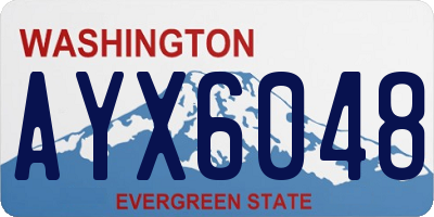 WA license plate AYX6048