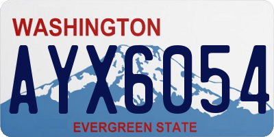 WA license plate AYX6054