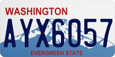 WA license plate AYX6057