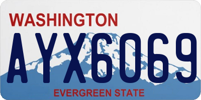 WA license plate AYX6069