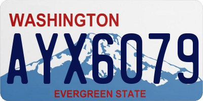 WA license plate AYX6079