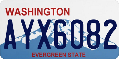 WA license plate AYX6082