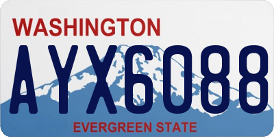 WA license plate AYX6088