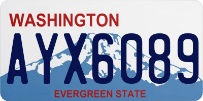 WA license plate AYX6089