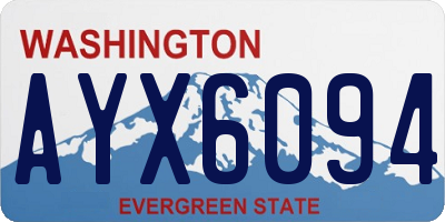 WA license plate AYX6094