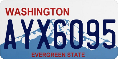 WA license plate AYX6095