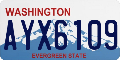 WA license plate AYX6109