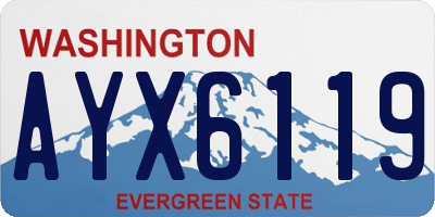 WA license plate AYX6119