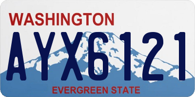 WA license plate AYX6121