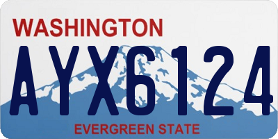 WA license plate AYX6124