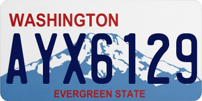 WA license plate AYX6129