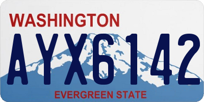 WA license plate AYX6142