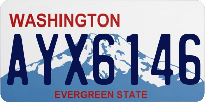 WA license plate AYX6146