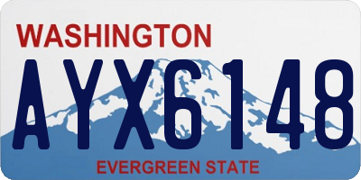 WA license plate AYX6148