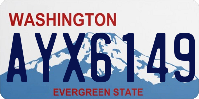 WA license plate AYX6149