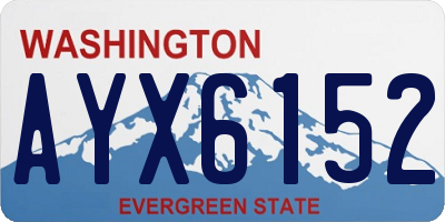 WA license plate AYX6152