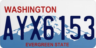 WA license plate AYX6153