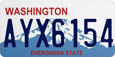 WA license plate AYX6154