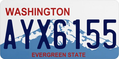 WA license plate AYX6155