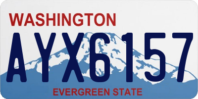 WA license plate AYX6157