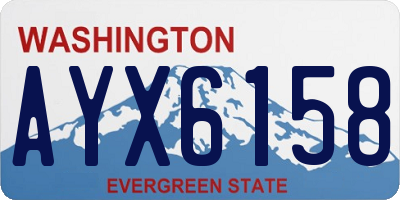 WA license plate AYX6158