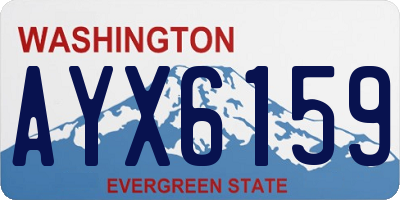 WA license plate AYX6159