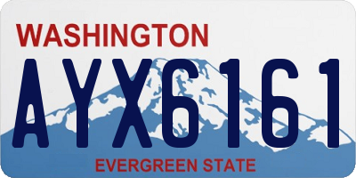 WA license plate AYX6161