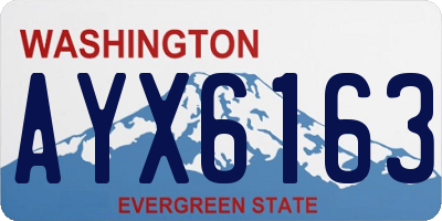 WA license plate AYX6163