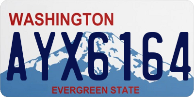 WA license plate AYX6164