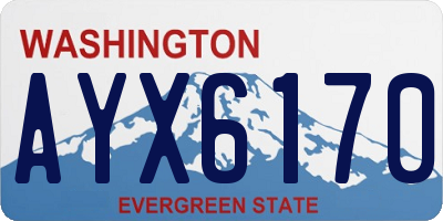 WA license plate AYX6170