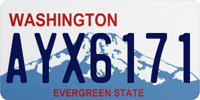 WA license plate AYX6171