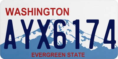 WA license plate AYX6174