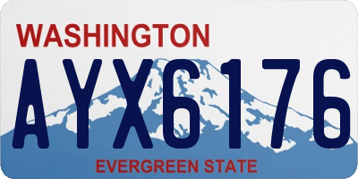 WA license plate AYX6176