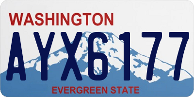 WA license plate AYX6177