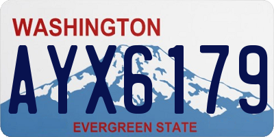 WA license plate AYX6179