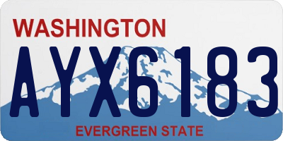 WA license plate AYX6183