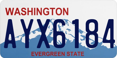 WA license plate AYX6184