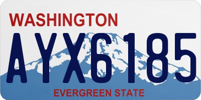 WA license plate AYX6185