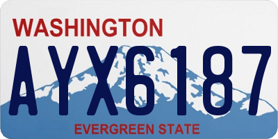 WA license plate AYX6187