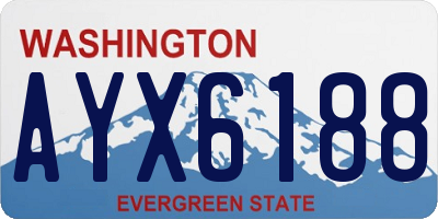 WA license plate AYX6188