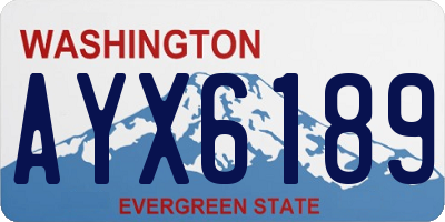 WA license plate AYX6189