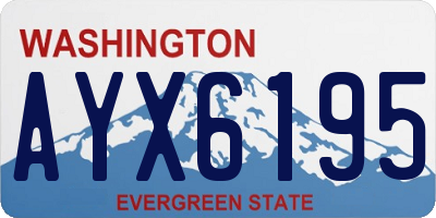 WA license plate AYX6195