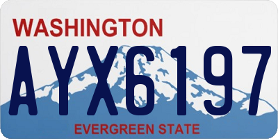 WA license plate AYX6197