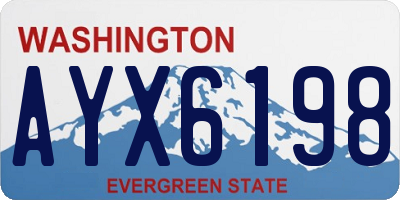 WA license plate AYX6198